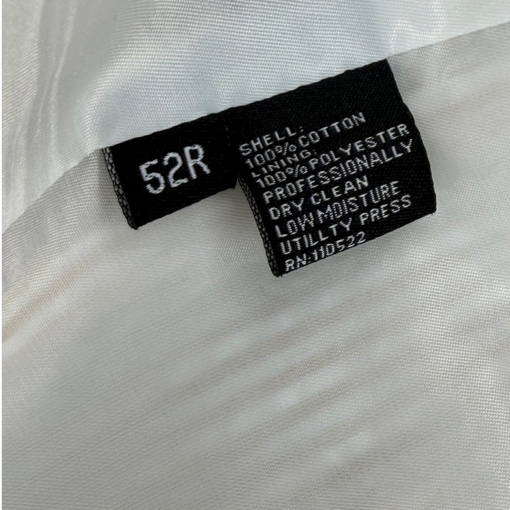 Royal Diamond Mens 3 Piece Seersucker Suit Tan White Stripe 52R Blazer Vest Pant - Picture 5 of 13